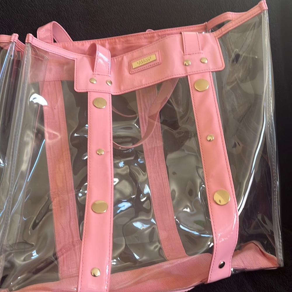 Clear Versace purse with dust bag